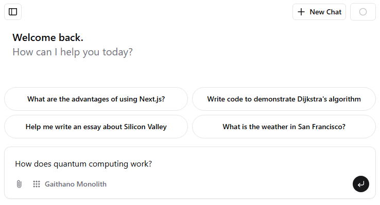 Gaithano Chat Interface